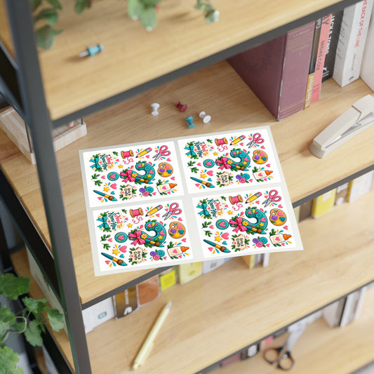 Arts & Crafts - Crafting Sticker Sheets — Sewing & DIY Icons (4-Panel Decorative Planner Stickers)