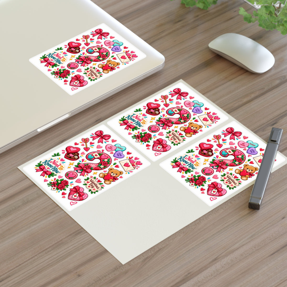Arts & Crafts - Valentine’s Day Cute Kawaii Sticker Sheets - I Need To Know How™ — Hearts, Bears & Love Notes
