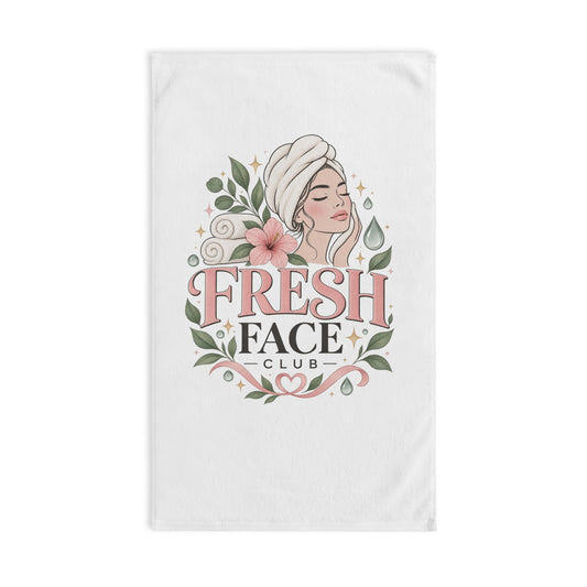 Beauty - Fresh Face Club Hand Towel — Spa-Inspired Skincare Spa Towel with Floral Beauty Design