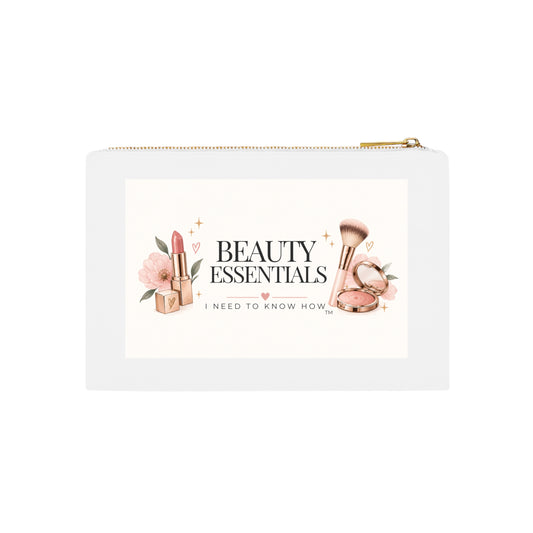 Beauty Cosmetic Bag -Beauty Essentials Cosmetic Bag – Makeup Pouch with Brushes & Lipstick Design