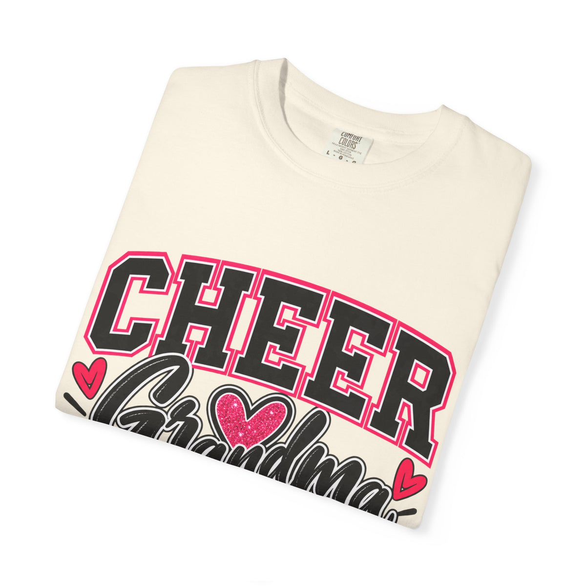 Cheer Grandma T-Shirt — Pink Pom-Pom Cheerleading Tee for Grandmothers