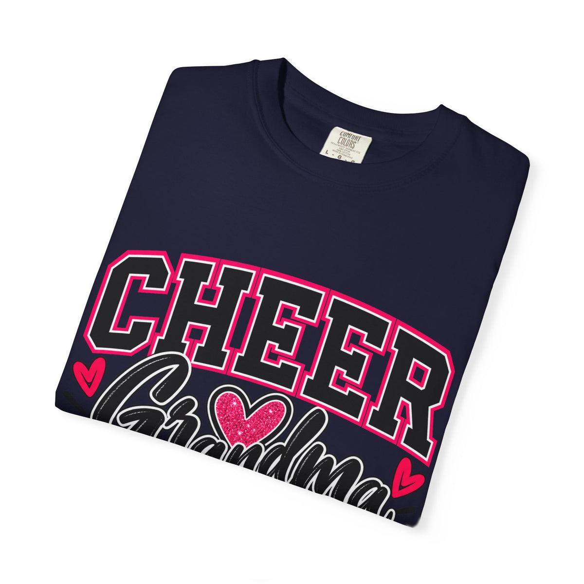 Cheer Grandma T-Shirt — Pink Pom-Pom Cheerleading Tee for Grandmothers