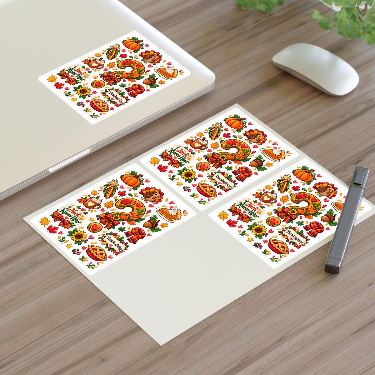 Arts & Crafts - Thanksgiving Arts and Crafts Sticker Sheet -  I Need To Know How™- Fall Cornucopia, Pumpkins & Pie Planner Stickers
