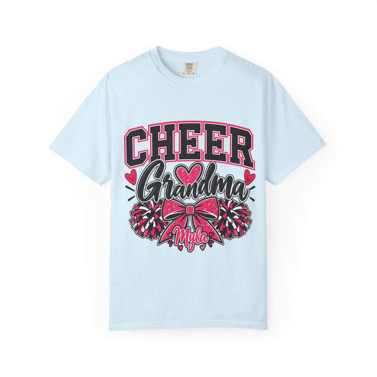 Cheer Grandma T-Shirt — Pink Pom-Pom Cheerleading Tee for Grandmothers