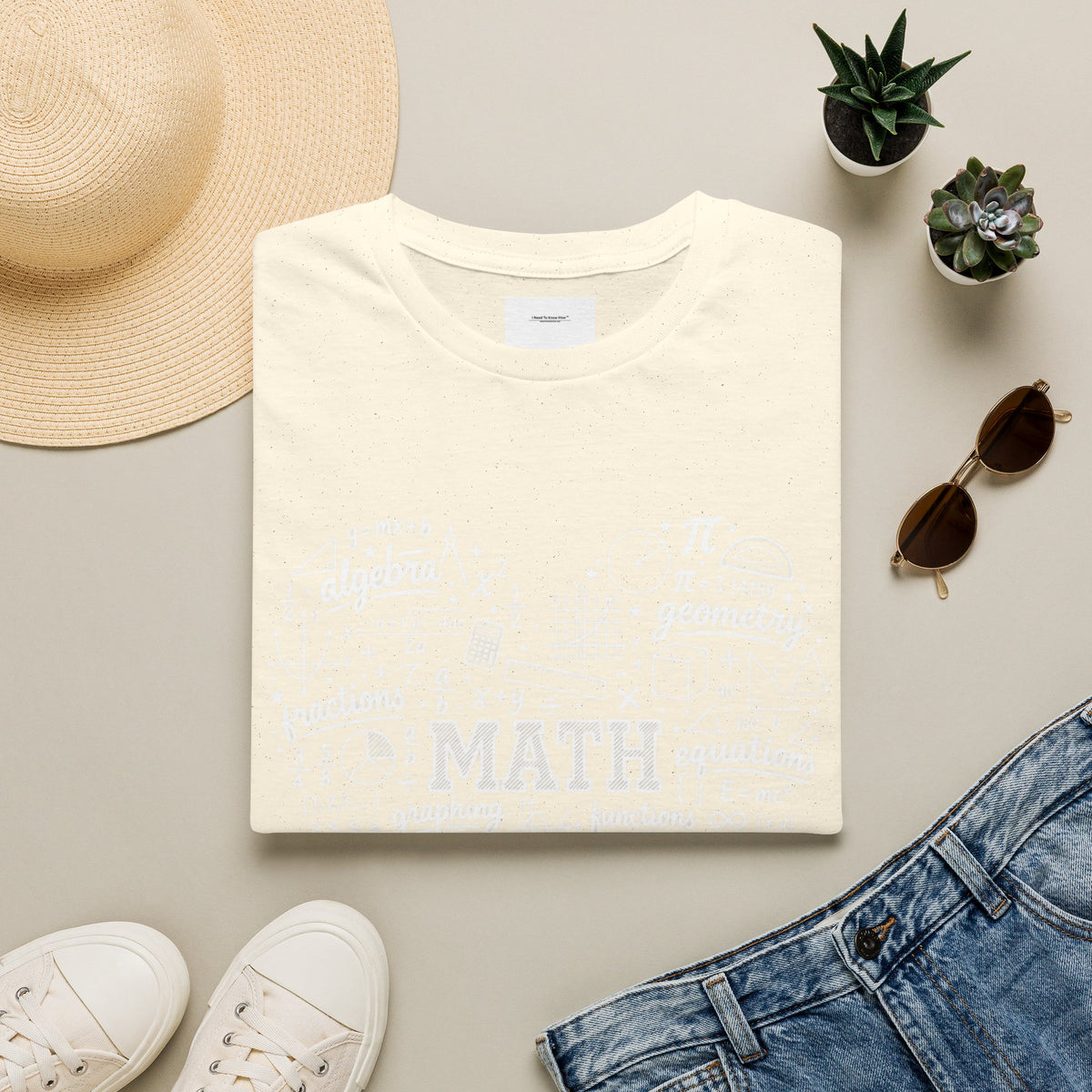 Math Heart T-Shirt — Cute Chalkboard Math Symbols Tee for Teachers & Students