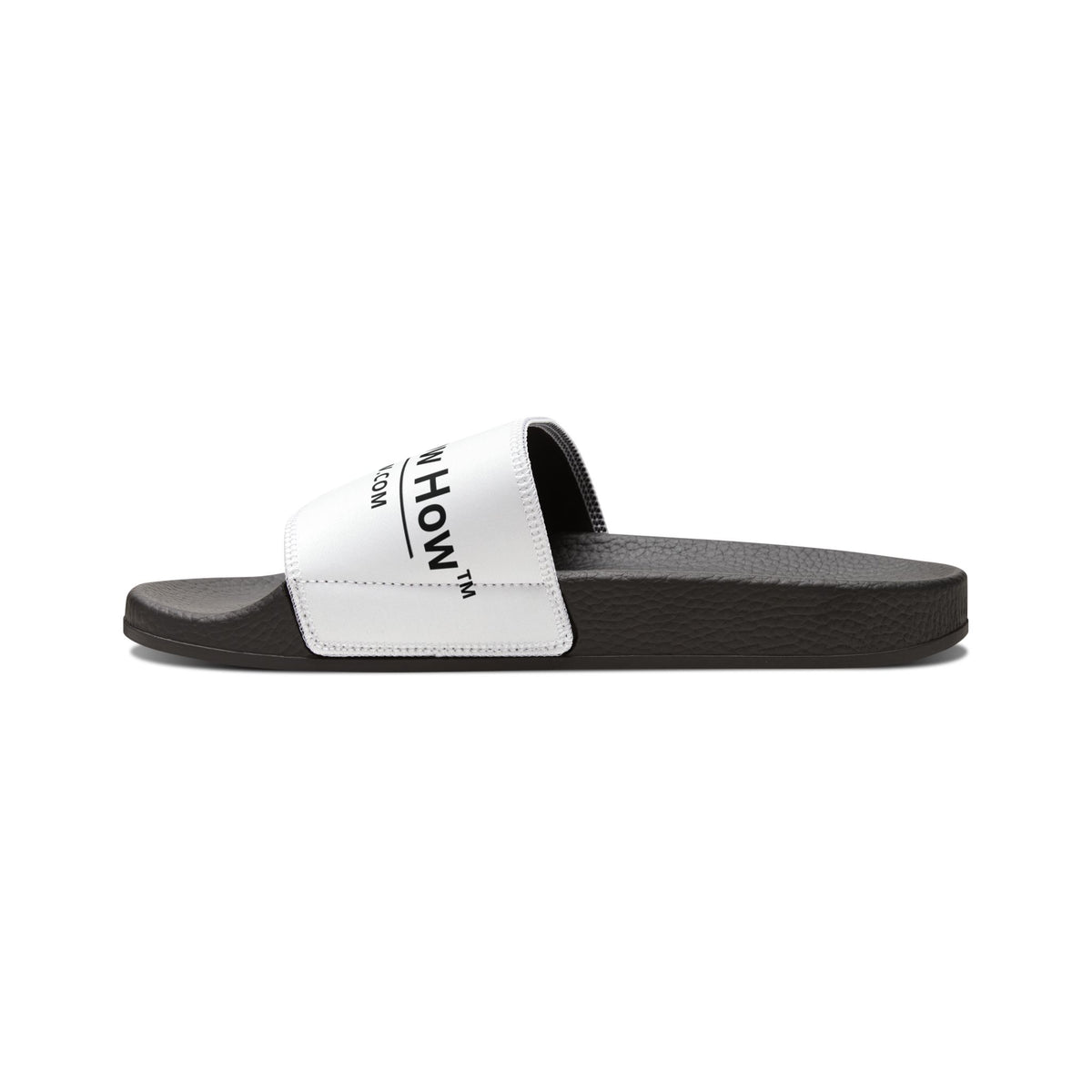 Women's Removable-Strap Slide Sandals — Minimal Black & White Comfort
