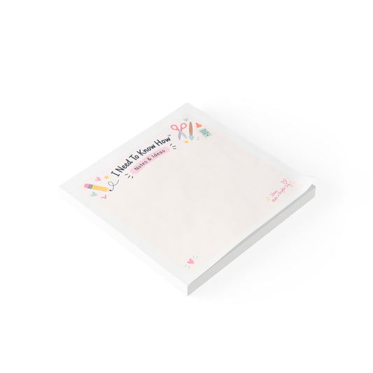 'I Need To Know How' Cute Notes Post-it® Note Pad – School & Office Sticky Memo Pad