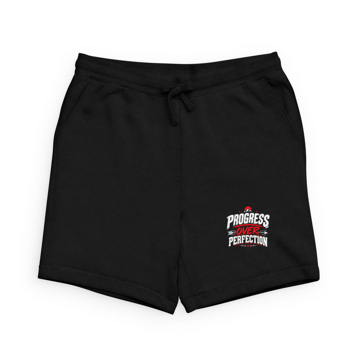 Progress Over Perfection Sweatshorts — Motivational Athletic Lounge Shorts