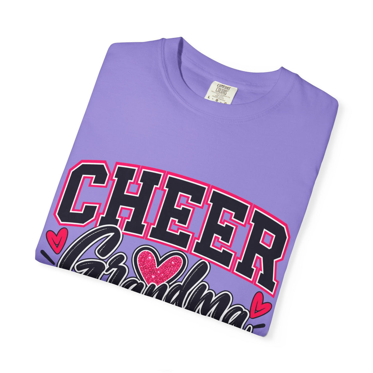 Cheer Grandma T-Shirt — Pink Pom-Pom Cheerleading Tee for Grandmothers