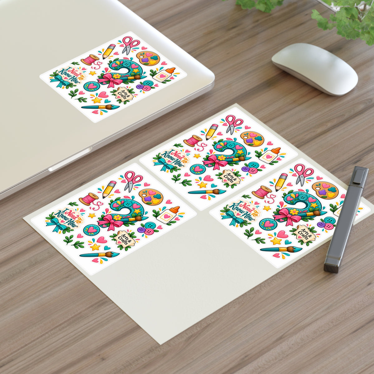 Arts & Crafts - Crafting Sticker Sheets — Sewing & DIY Icons (4-Panel Decorative Planner Stickers)