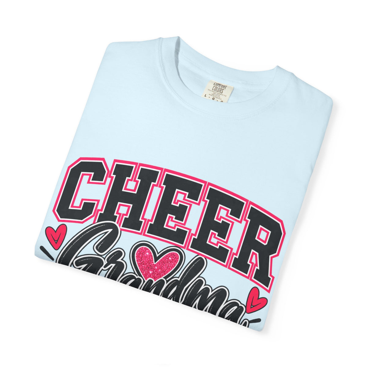 Cheer Grandma T-Shirt — Pink Pom-Pom Cheerleading Tee for Grandmothers