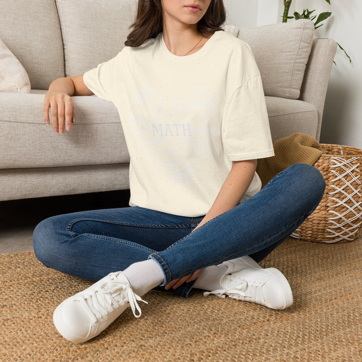 Math Heart T-Shirt — Cute Chalkboard Math Symbols Tee for Teachers & Students