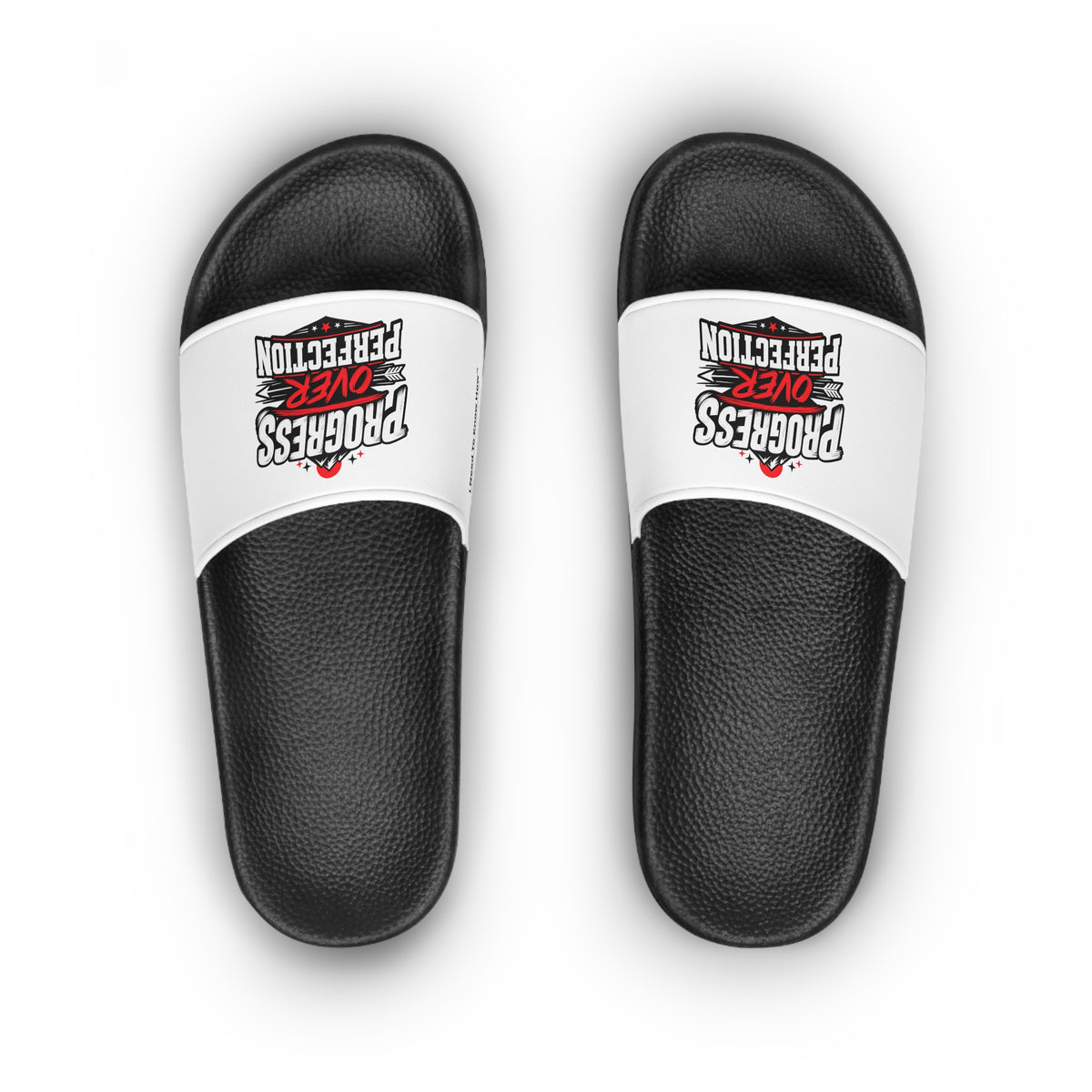 Progress Over Perfection Women's Slide Sandals – Casual Comfort Slides