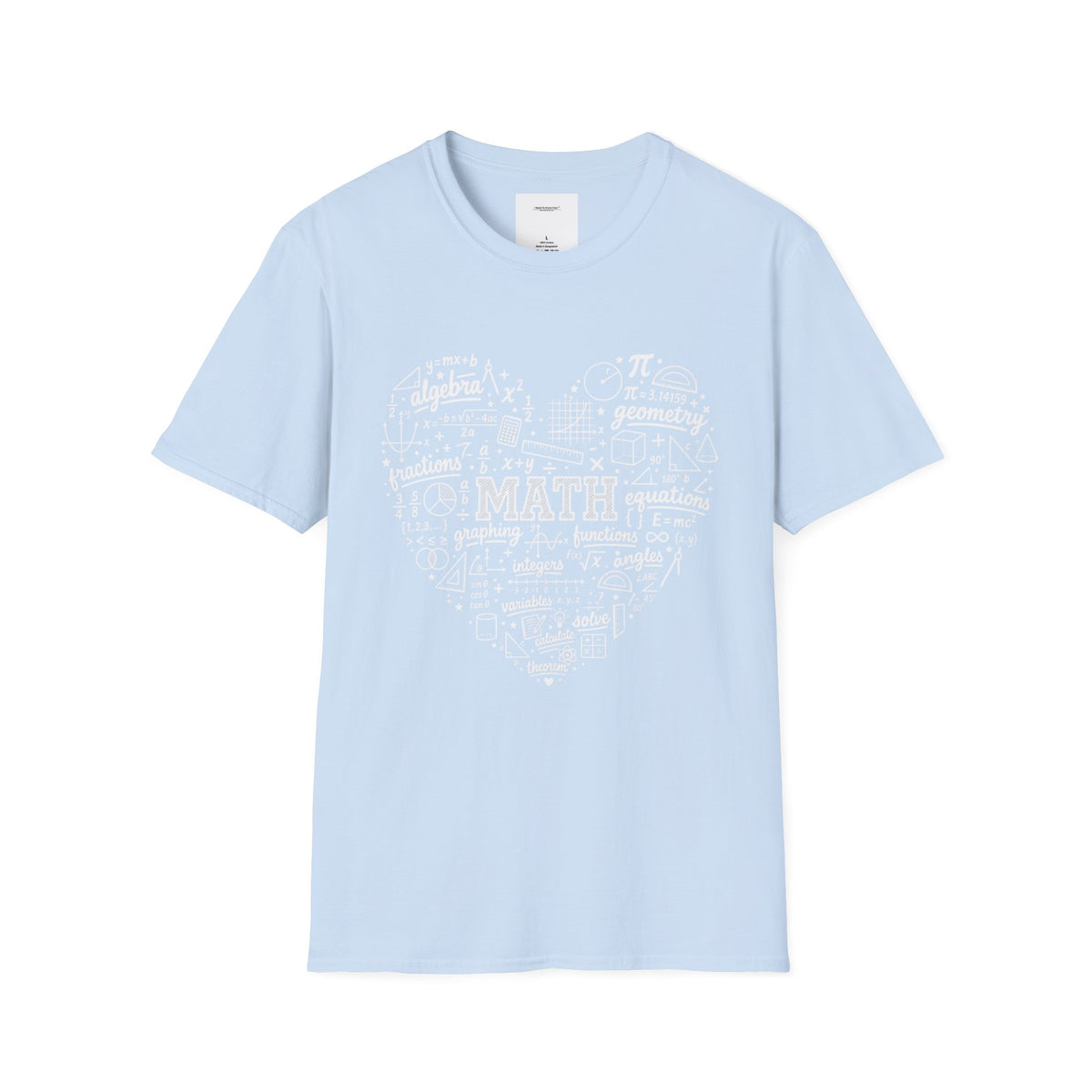 Math Heart T-Shirt — Cute Chalkboard Math Symbols Tee for Teachers & Students