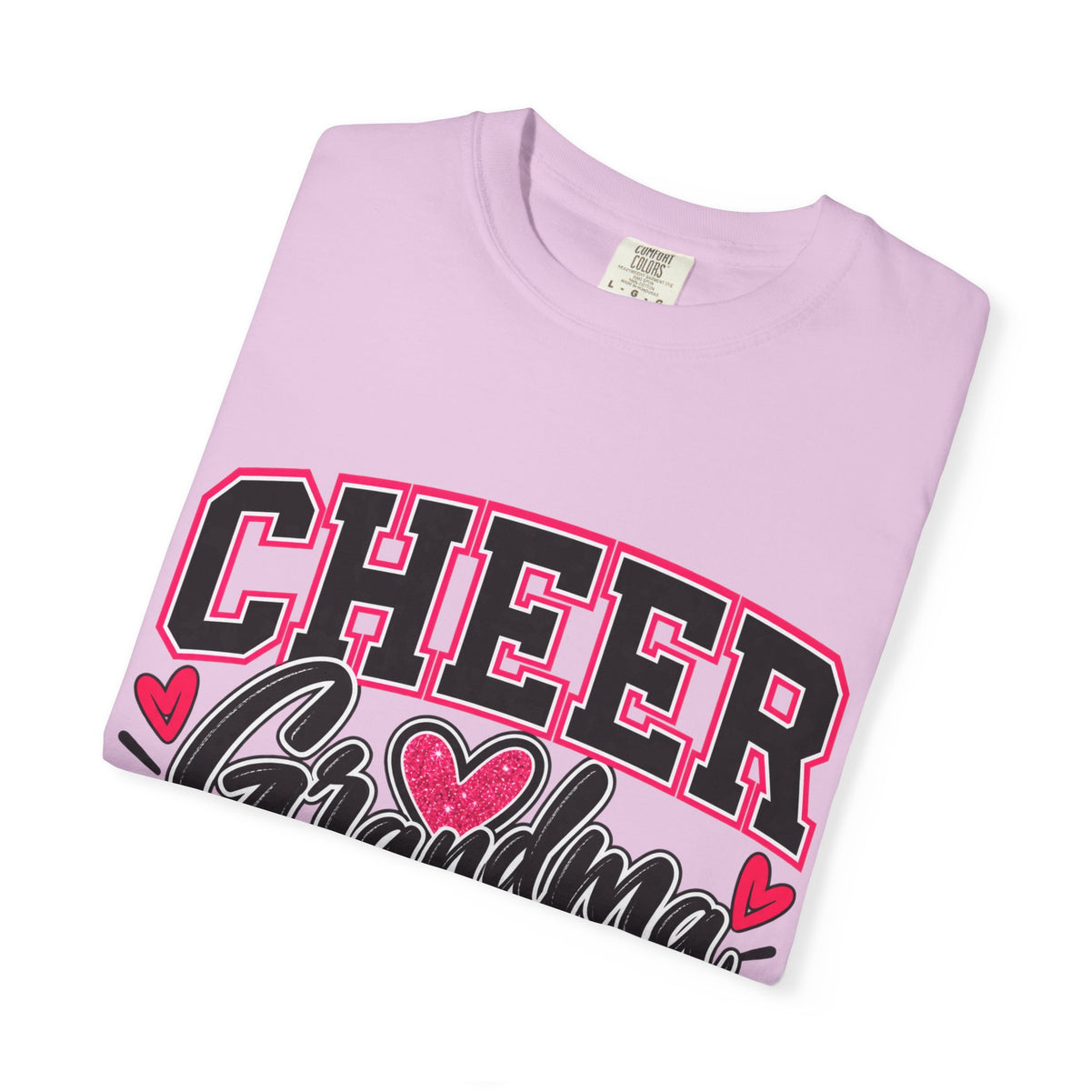 Cheer Grandma T-Shirt — Pink Pom-Pom Cheerleading Tee for Grandmothers