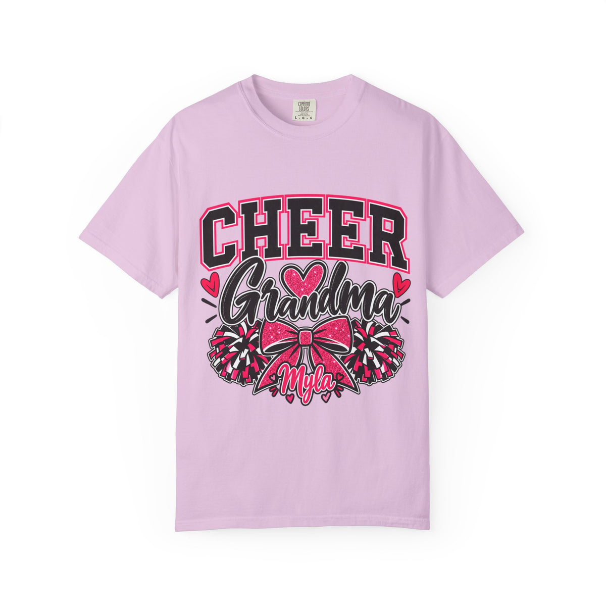 Cheer Grandma T-Shirt — Pink Pom-Pom Cheerleading Tee for Grandmothers