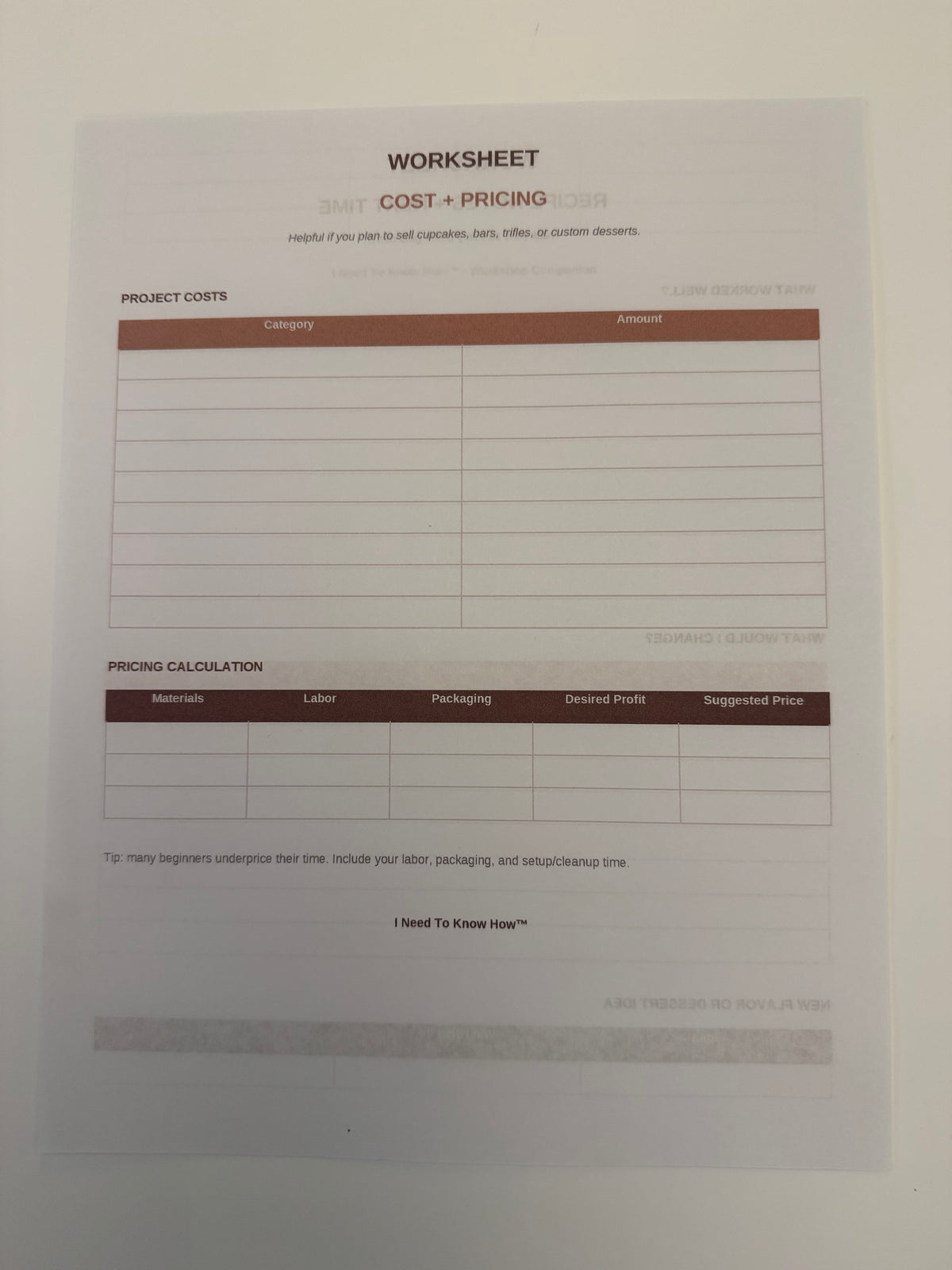Group Online - How to Upgrade Boxed Cake Mix | Bakery-Style Baking Guide + Reference Sheets & Worksheets